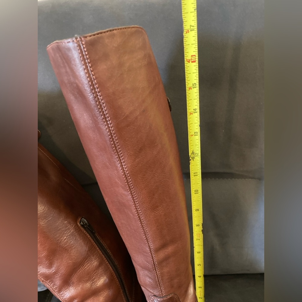 Sesto Meucci Women's Shoes Brown Leather Zip Up Knee High Fashion Boots Size 8.5 - Picture 16 of 16